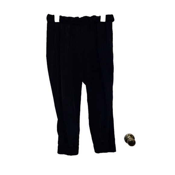 Z BY ZELLA Black Lightweight Cropped Elastic Waist Jogger Pants M - Picture 1 of 12